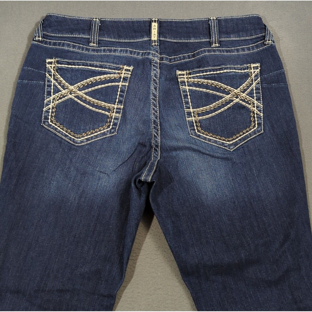 Ariat Jeans Women's 18WR Blue R.E.A.L. Mid Rise Stretch Entwined Boot Cut